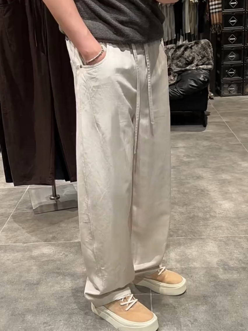 Tailored Trouser Wide - Men's Summer Casual Pants Silk Ice