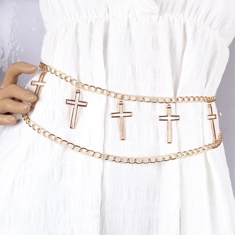 39BD Cool Crossed Pendant Wais - Women Formal Wear Belt reseña y precio