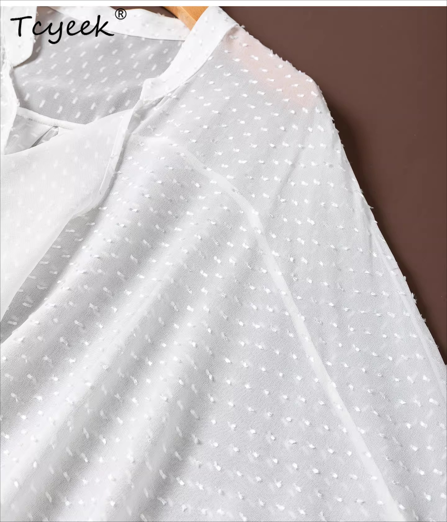 Tcyeek 100% Mulberry Silk Blou - Silk Blouse Button reseña y precio