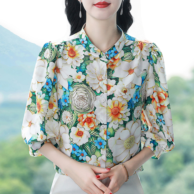 Elegant Fashion Chiffon shirt  - Silk Blouse Button reseña y precio