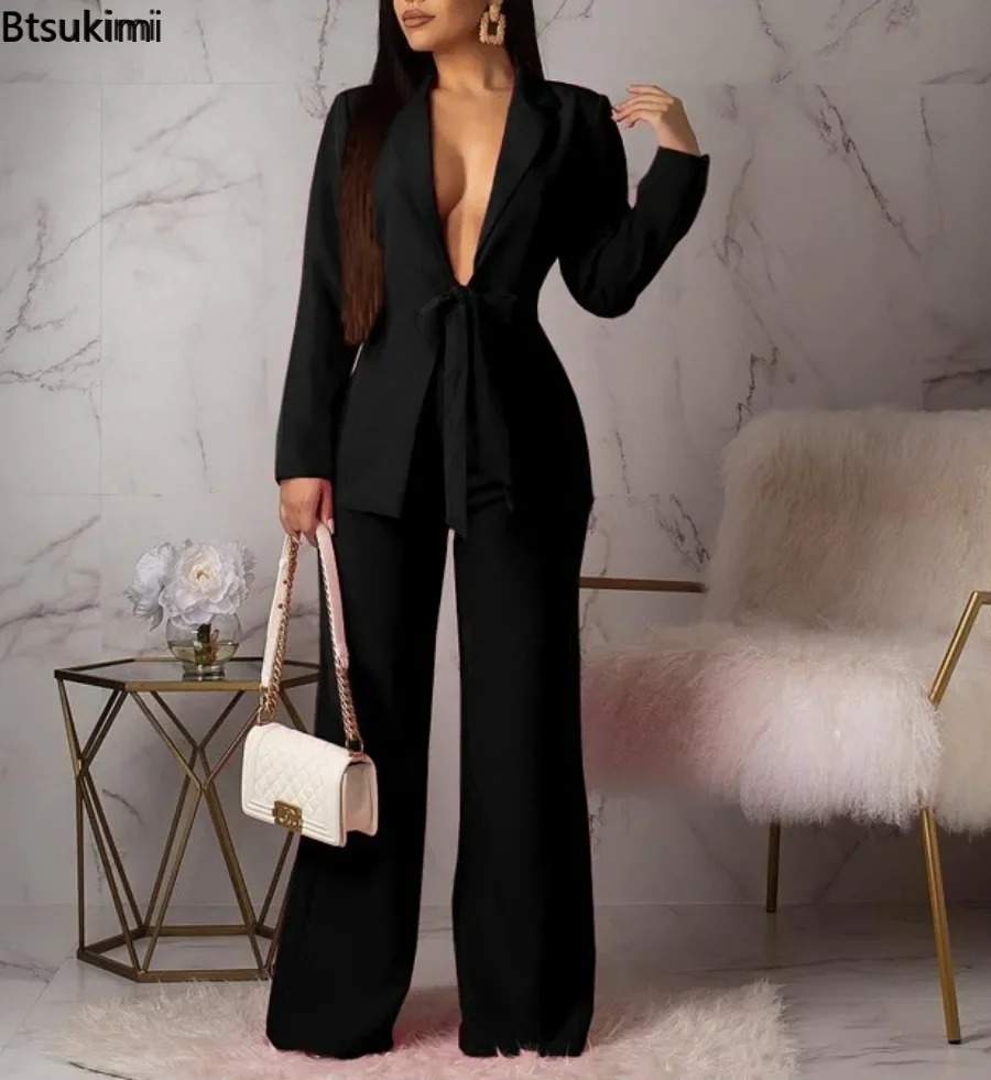 New 2026 Women's Formal Busine - Women Formal Wear With Tie reseña y precio