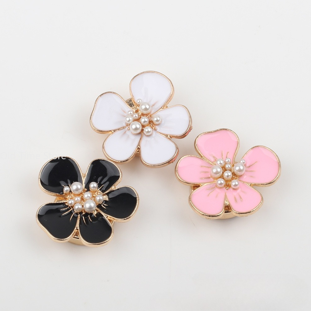 1pc Pearl Camellia Button Cove - Women Formal Wear With Tie reseña y precio