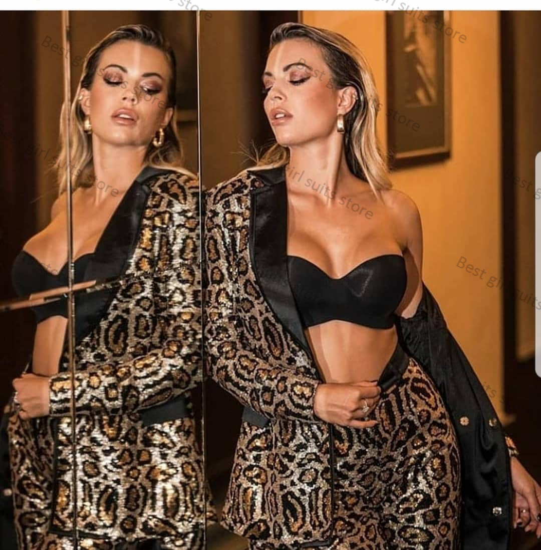 Leopard Printed 2 Piece Women  - Tailored Trouser Wide reseña y precio