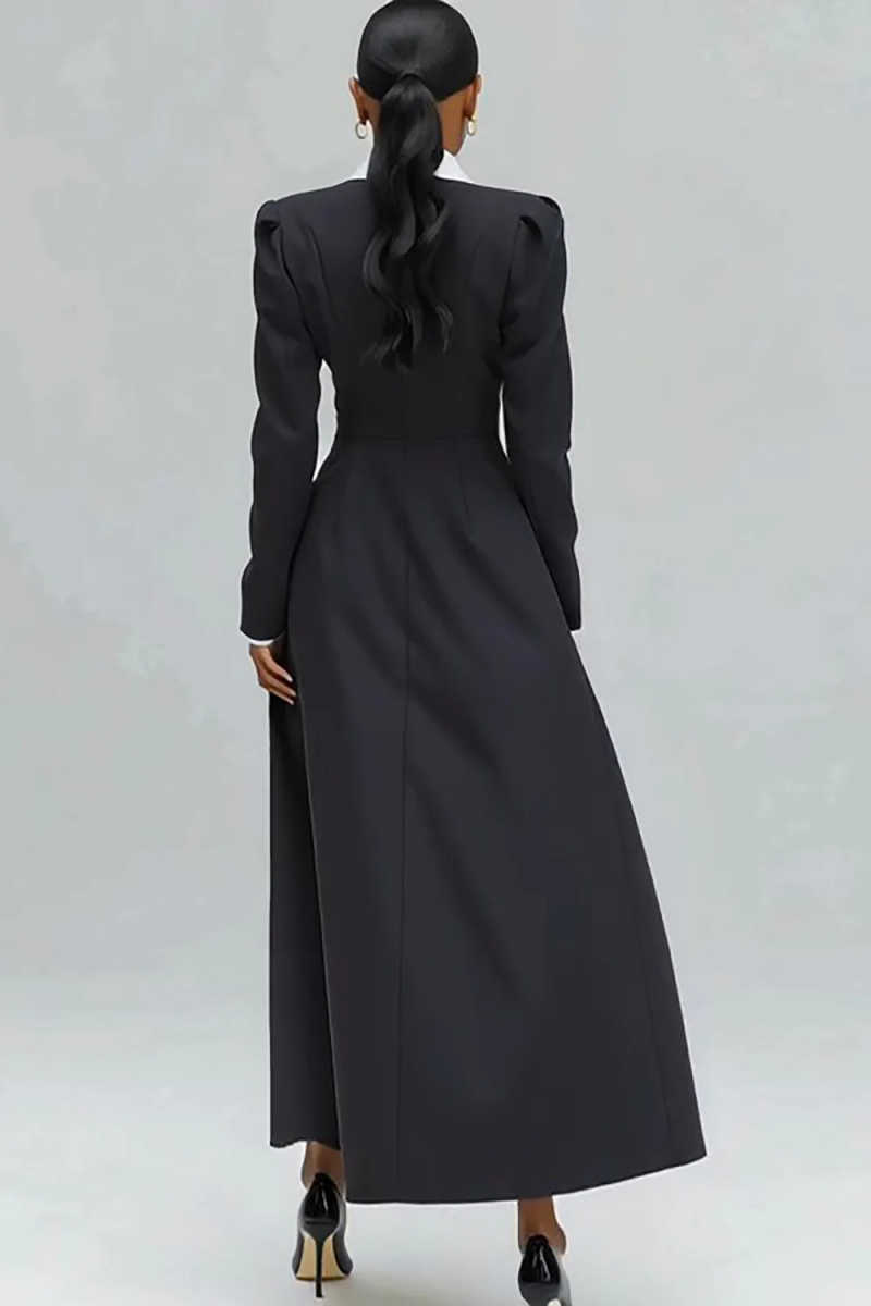 A Line Women Long Blazer Jacke - Women Formal Wear With Tie reseña y precio