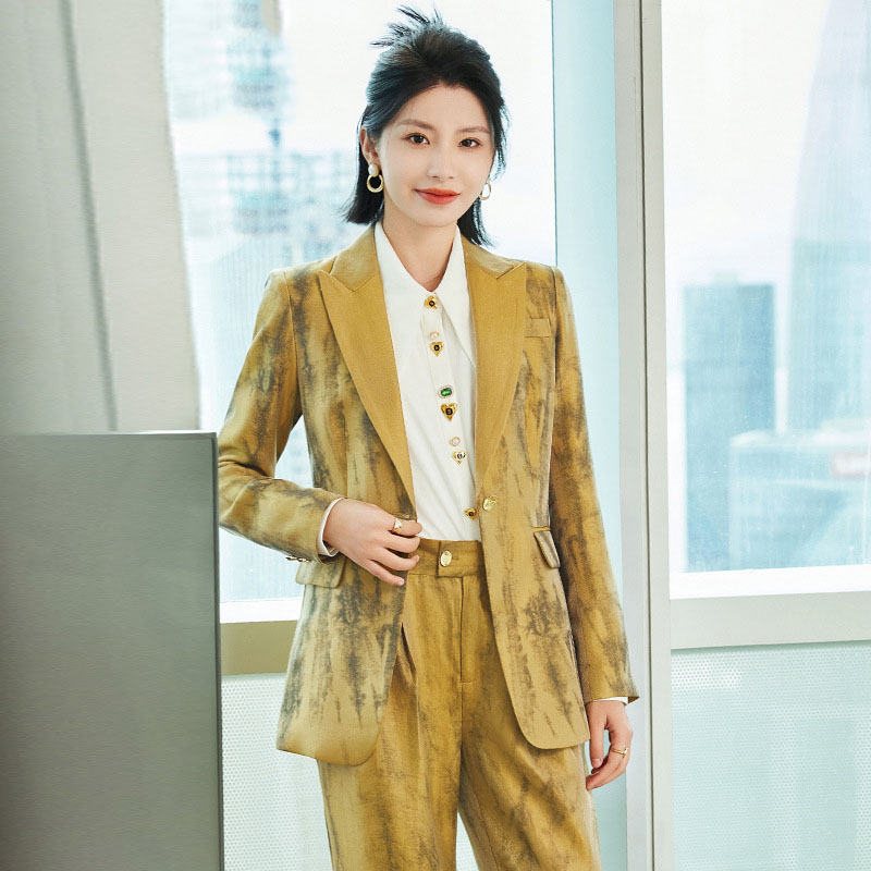 Women Golden Black Formal Pant - Women Formal Wear With Tie reseña y precio