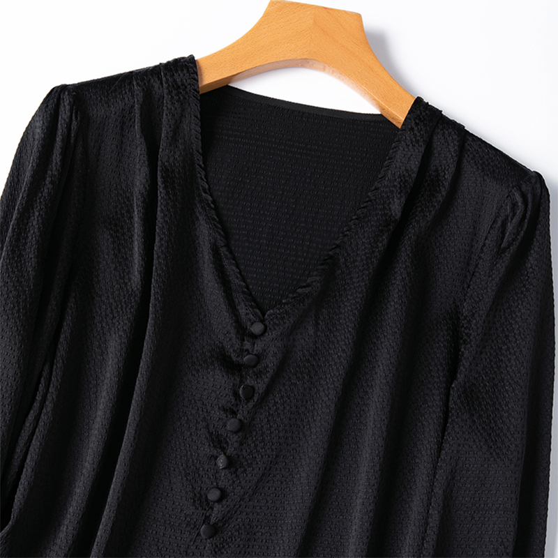 Women Silk Blouse 93% Mulberry - Silk Blouse Button reseña y precio