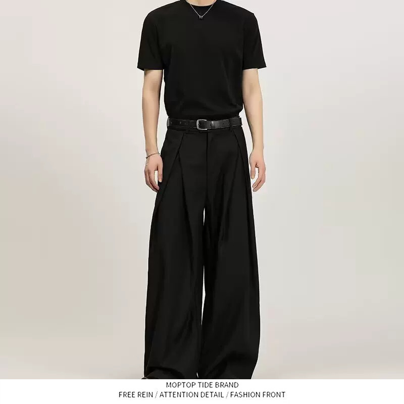 Retro Wide Leg Suit Pants Trou - Tailored Trouser Wide reseña y precio