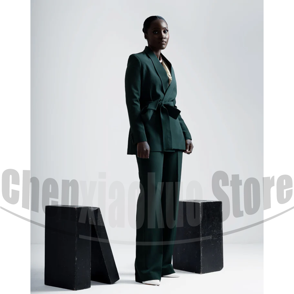 Women Suit Belted Blazer and W - Women Formal Wear With Tie reseña y precio