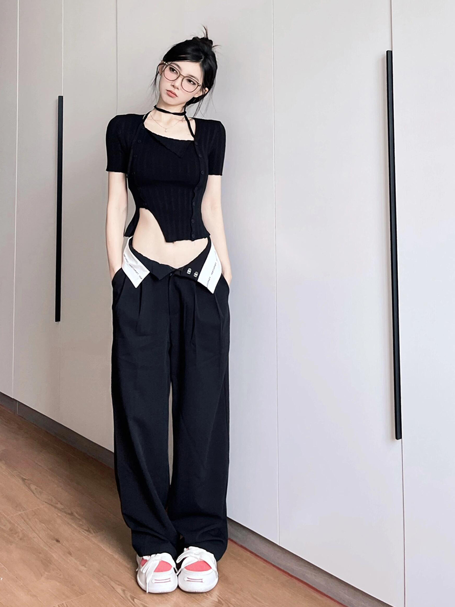 Black Casual Tailored Pants Wo - Tailored Trouser Wide reseña y precio