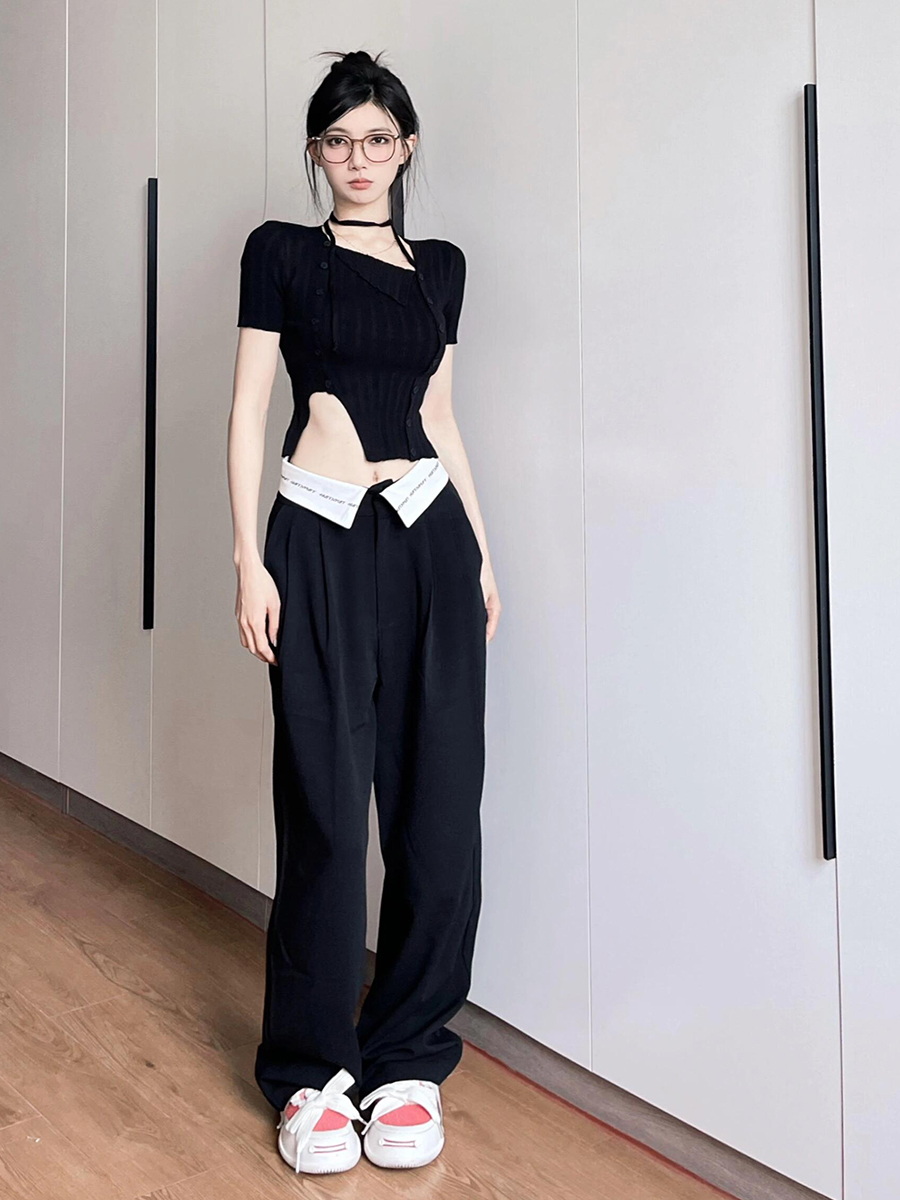 Black Casual Tailored Pants Wo - Tailored Trouser Wide reseña y precio