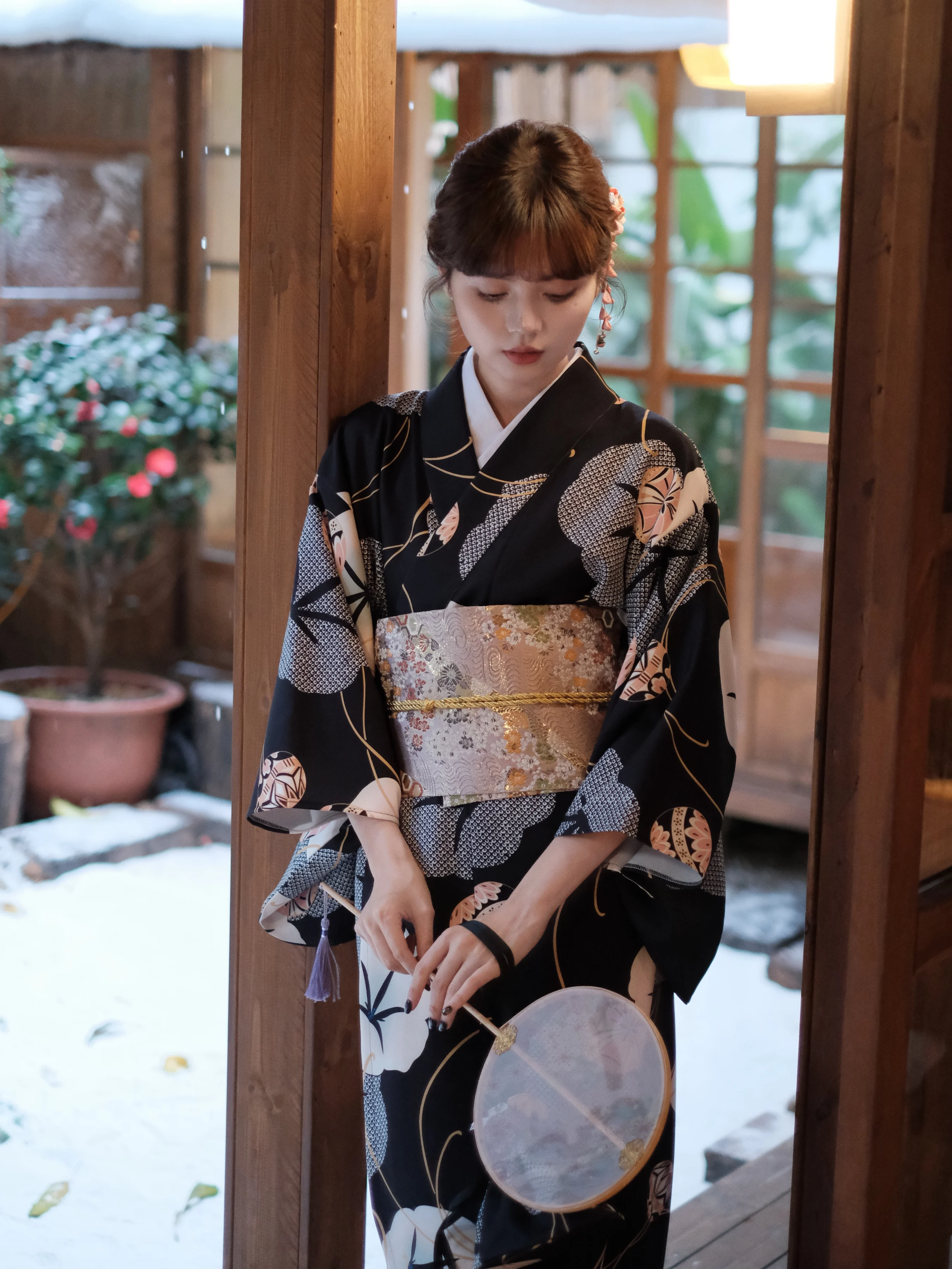 Women Japanese Kimono Black Co - Japanese Women Formal Wear reseña y precio