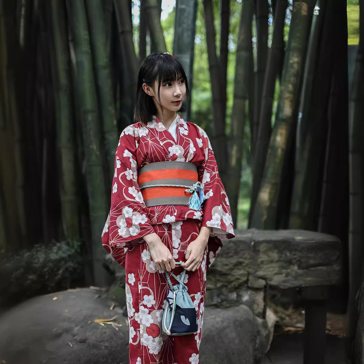 Red Japanese Yukata Kimono Fem - Japanese Women Formal Wear reseña y precio