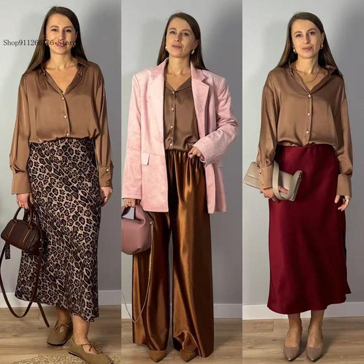 Female Button Silk for Women E - Women Formal Wear Winter reseña y precio