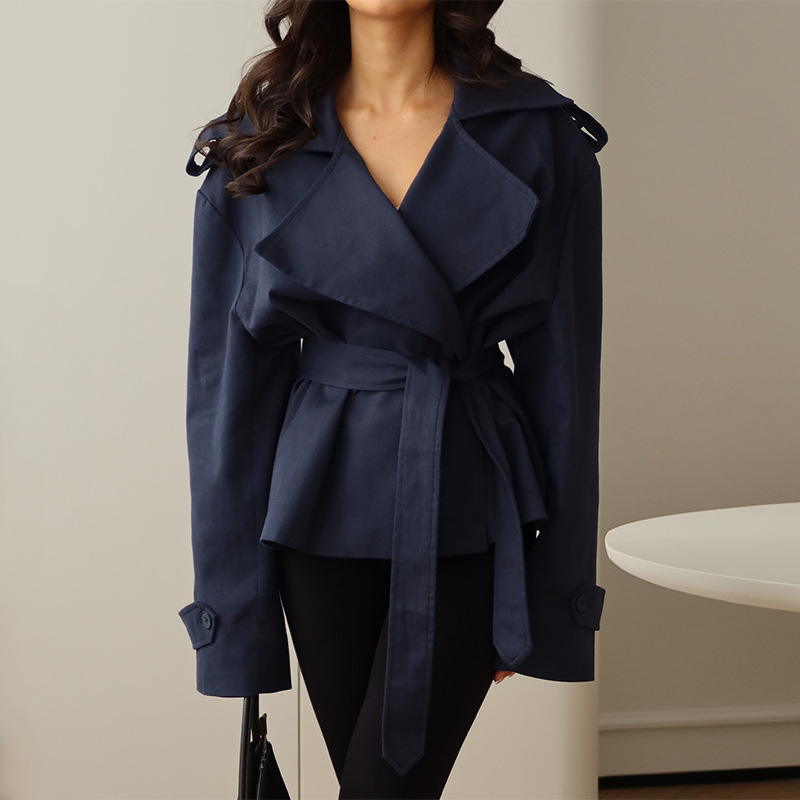 Autumn Navy Blue Women Suit 1  - Women Formal Wear Belt reseña y precio