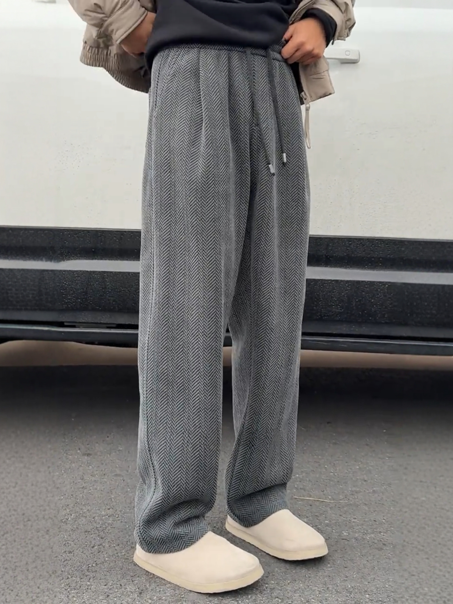 Men's Winter Thickened Fleece  - Tailored Trouser Wide reseña y precio