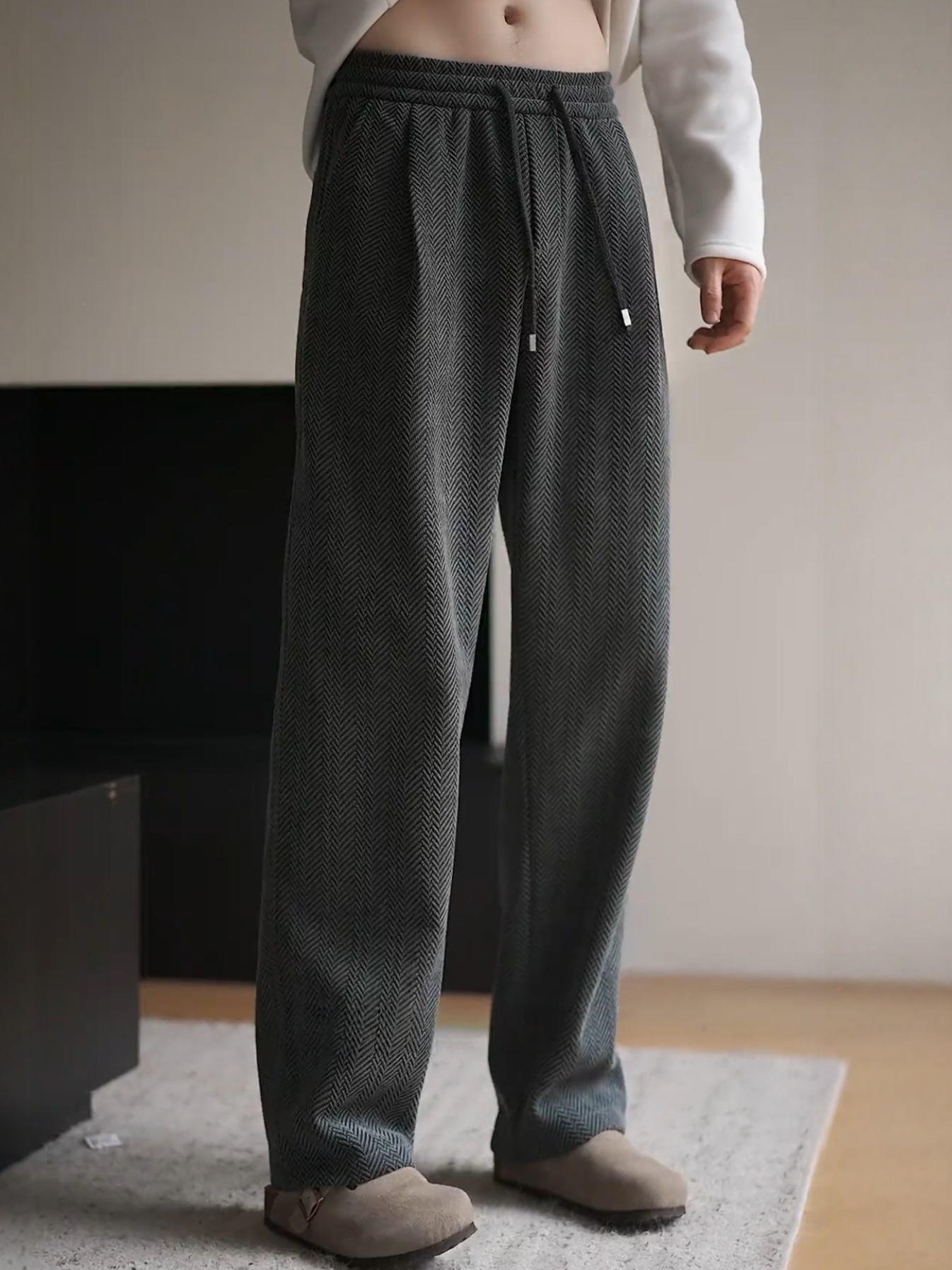 Men's Winter Thickened Fleece  - Tailored Trouser Wide reseña y precio