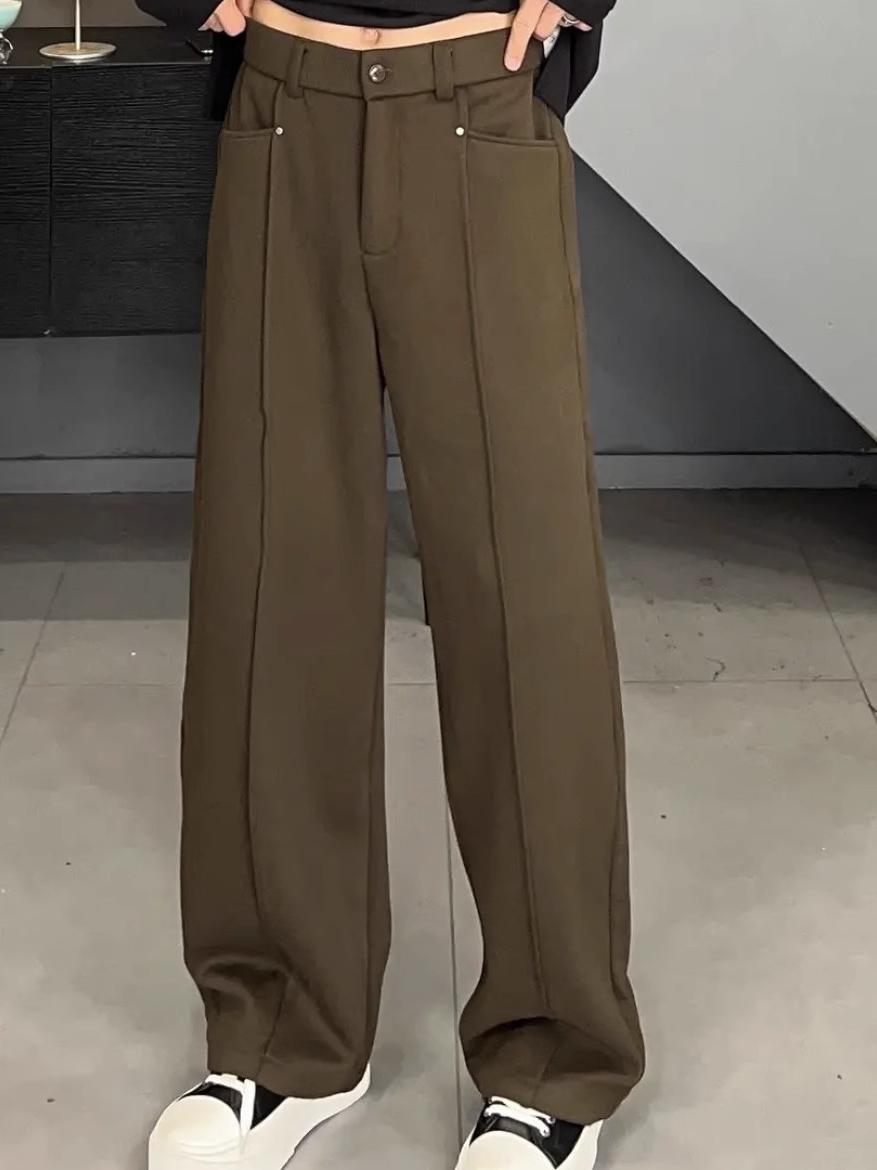 Korean Style Casual Pants Drap - Tailored Trouser Wide reseña y precio