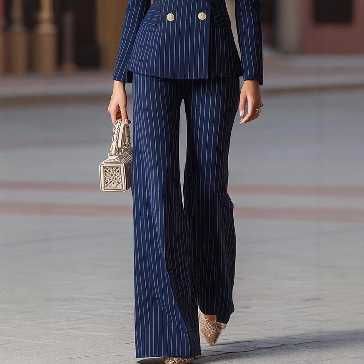 Women Suit Set Pants Wide Leg  - Tailored Trouser Wide reseña y precio