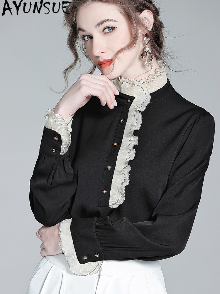 AYUNSUE 95% Mulberry Silk Shir - Silk Blouse Button reseña y precio