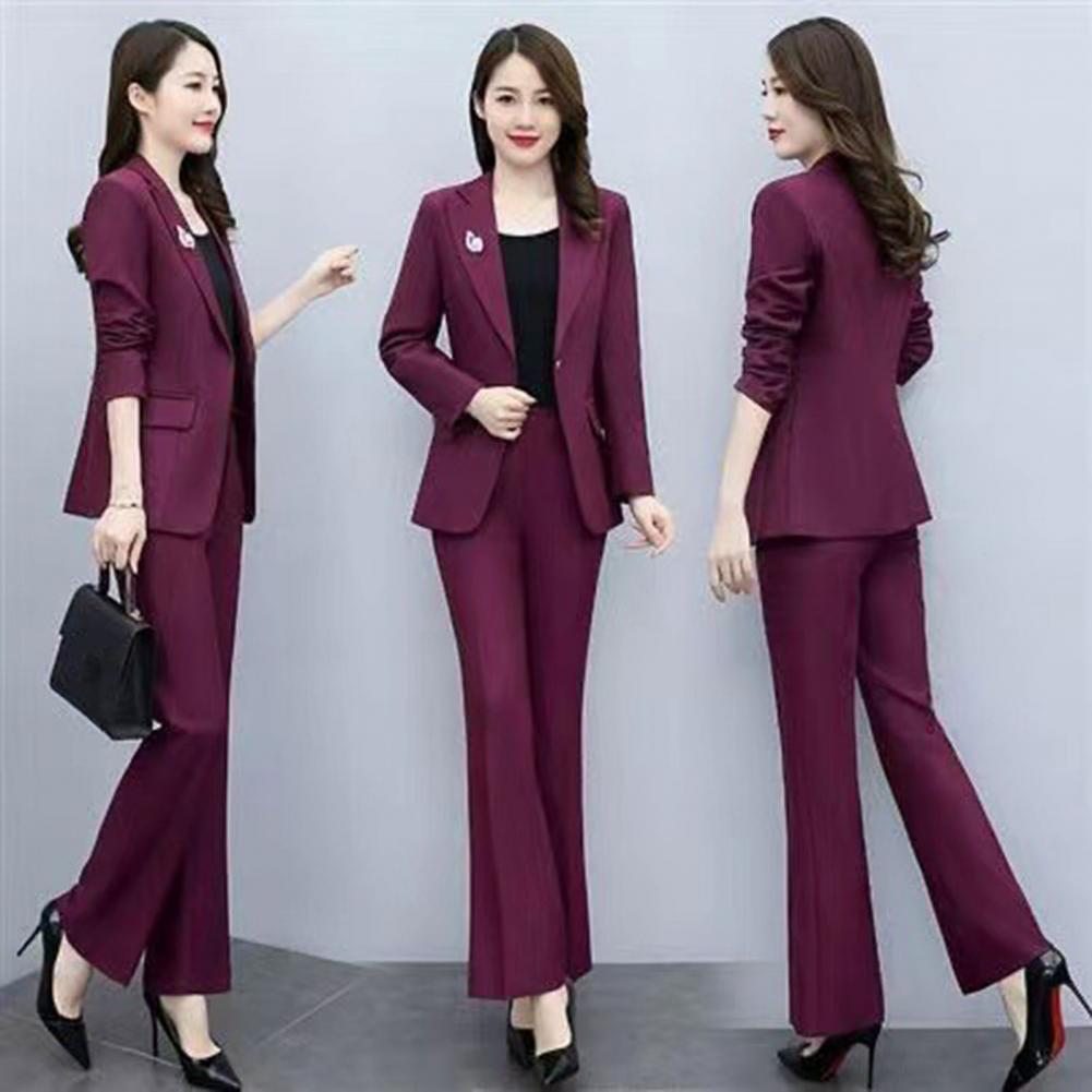 2 Pcs/Set Lady Formal Coat Pan - Women'S Formal Wear With Pants reseña y precio