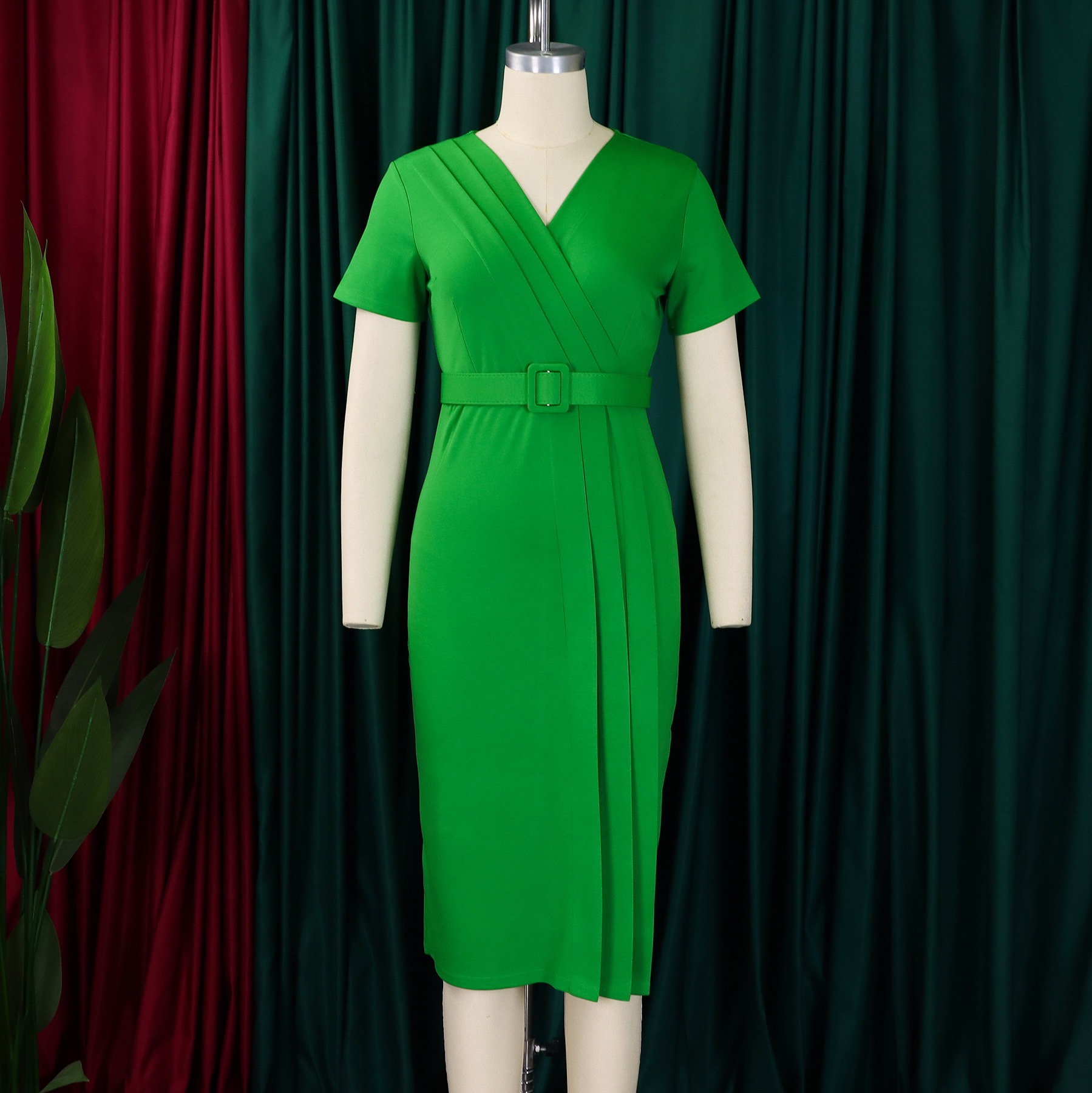 Elegant Office Dresses for Wom - Women Formal Wear Belt reseña y precio