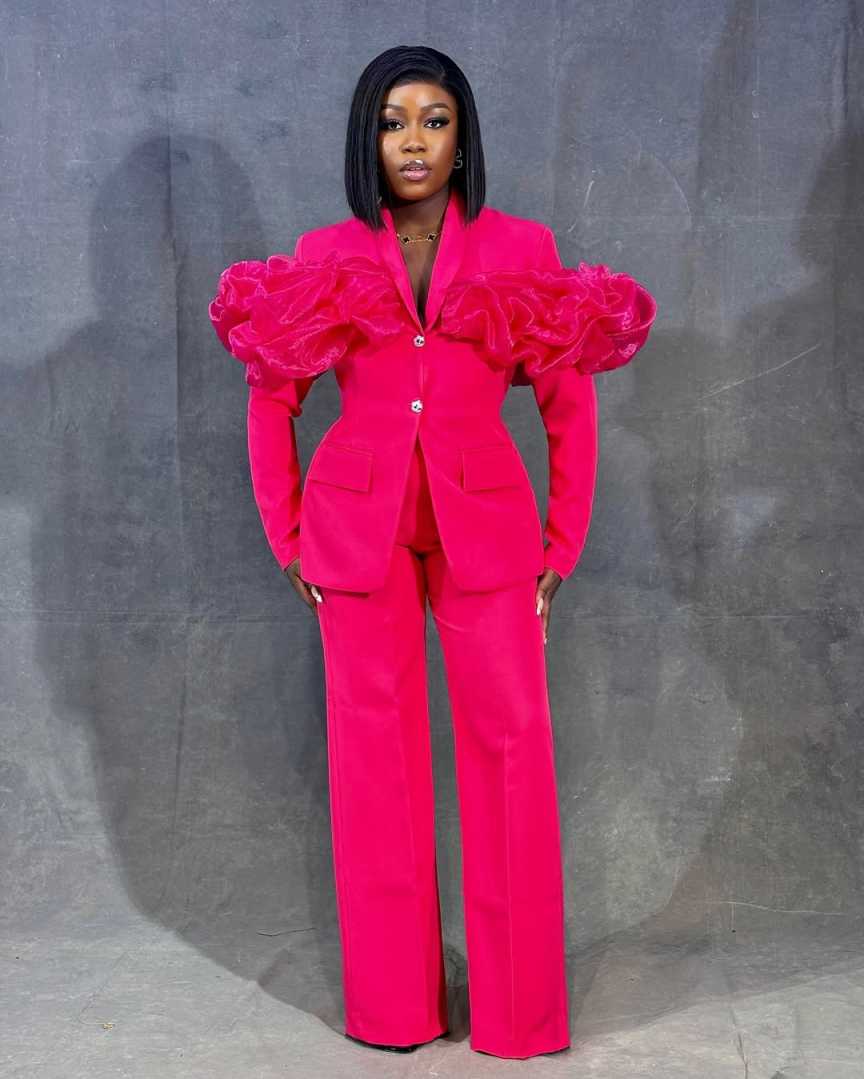 Customized Hot Pink Women Pant - Women Formal Wear With Tie reseña y precio